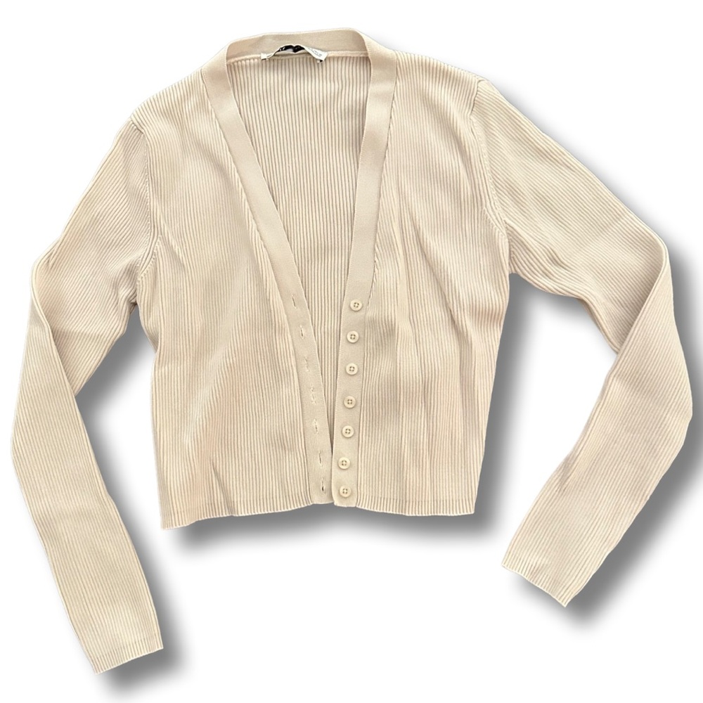 Zara ribbed cardigan L